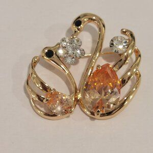 Swans Brooch